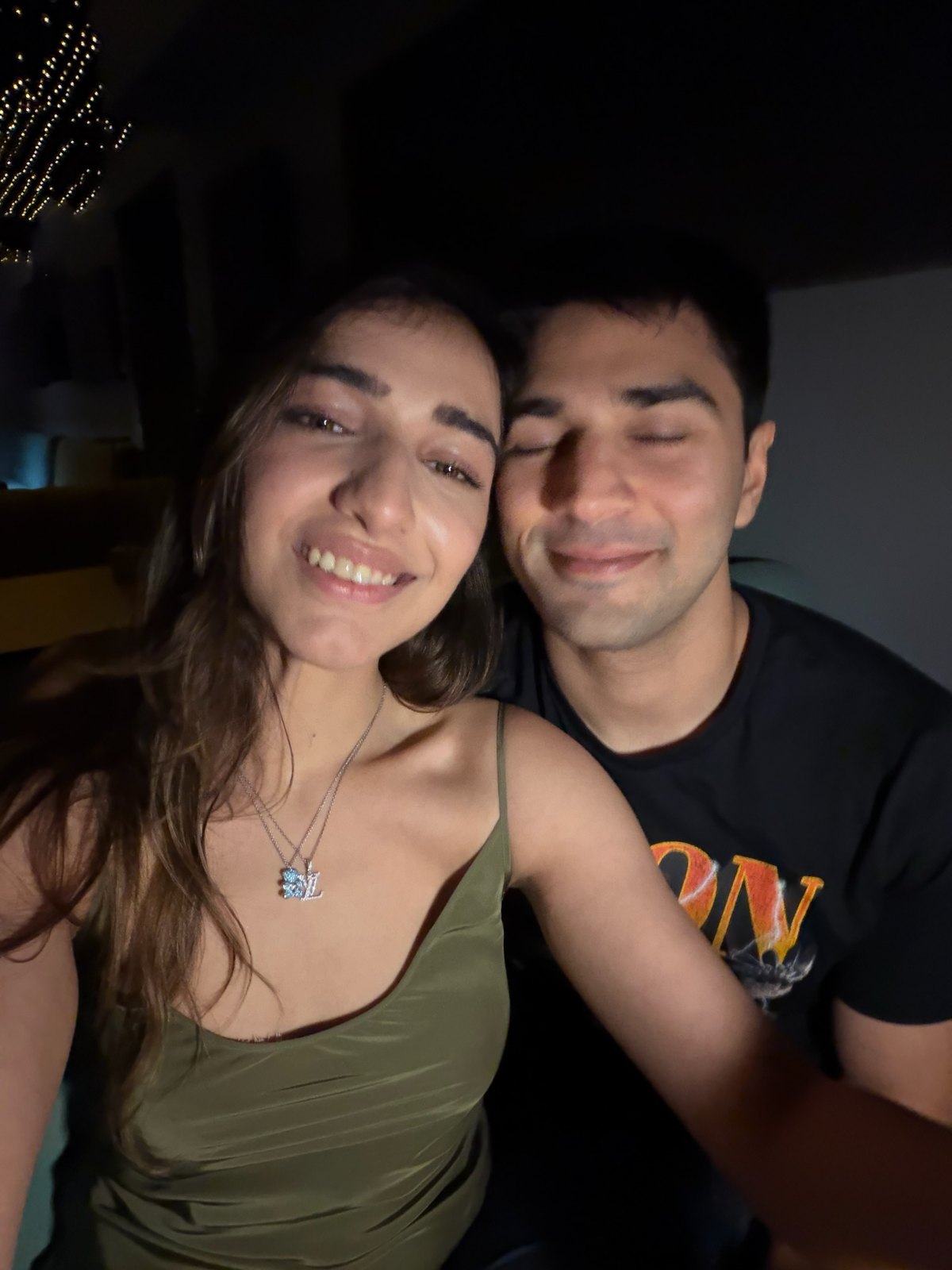 The two of us smiling together